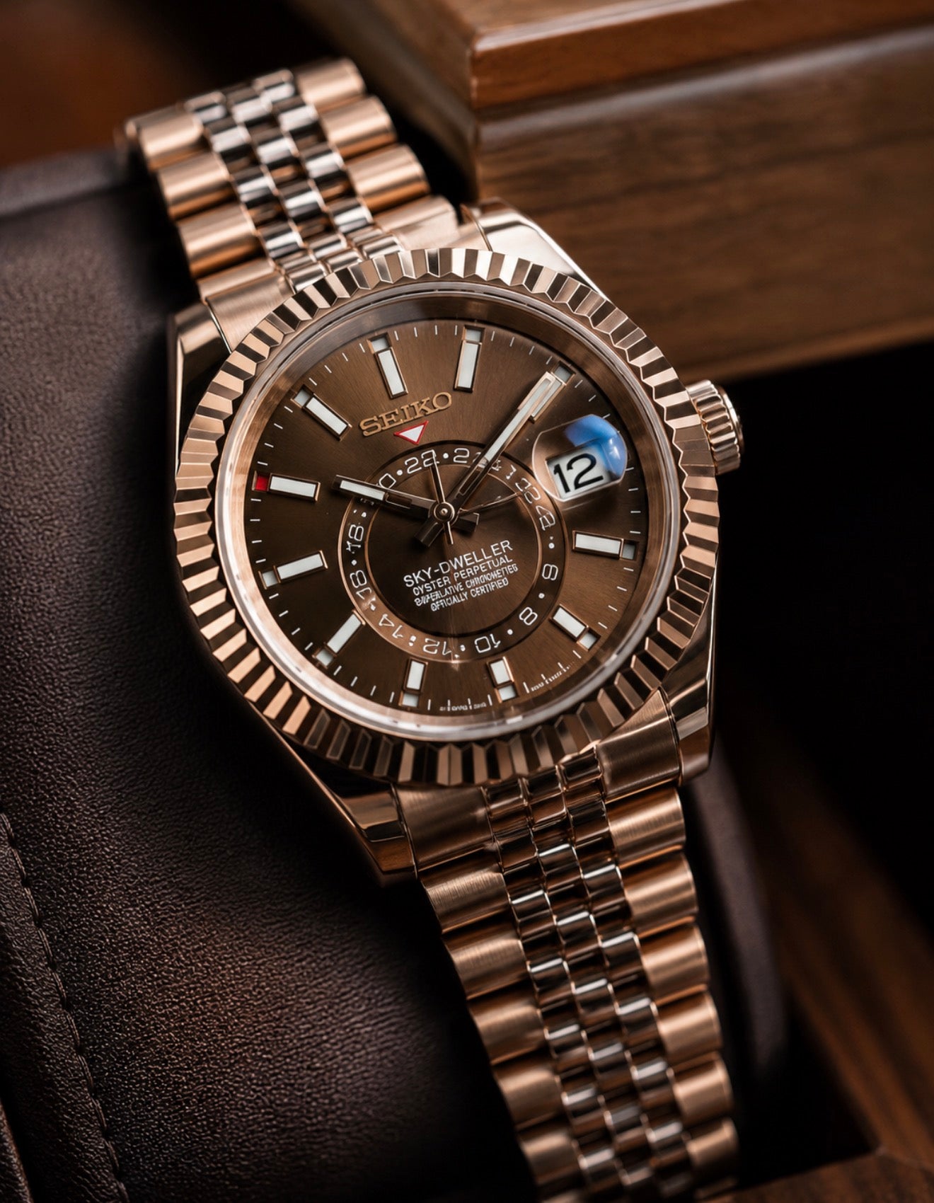 Seiko Sky-Dweller Mod ‘Rose Gold Chocolate Dial’ 40