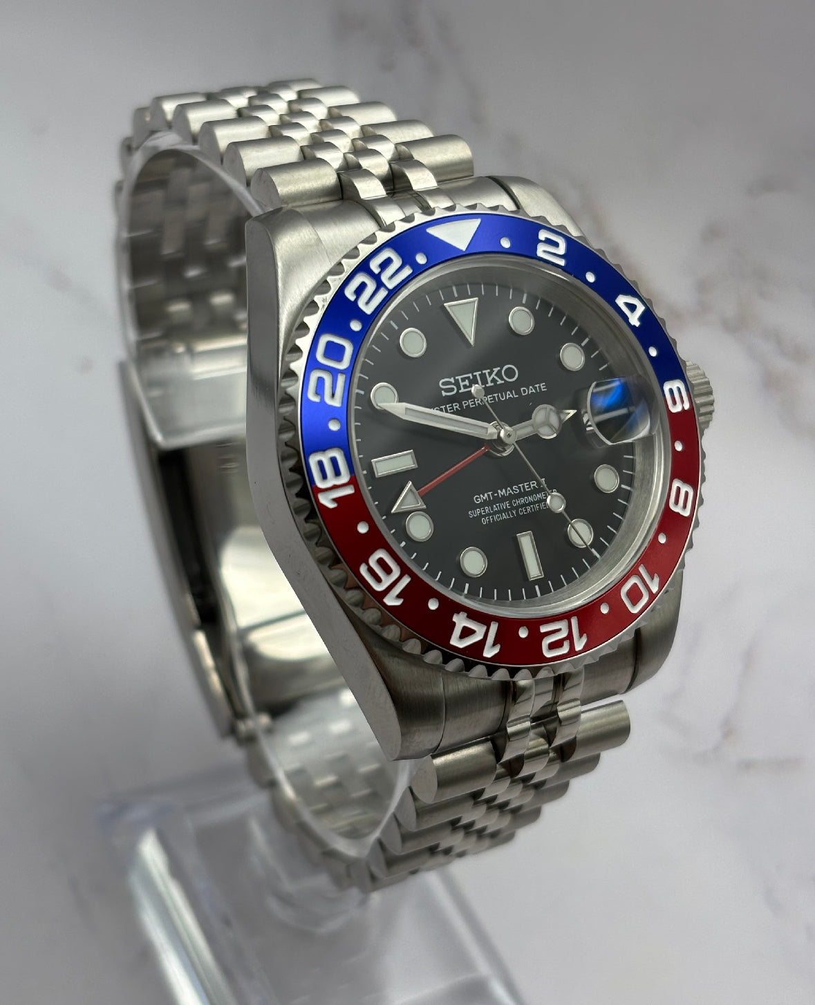 Seiko GMT-Master II Mod ‘Pepsi’ (Jubilee Bracelet)