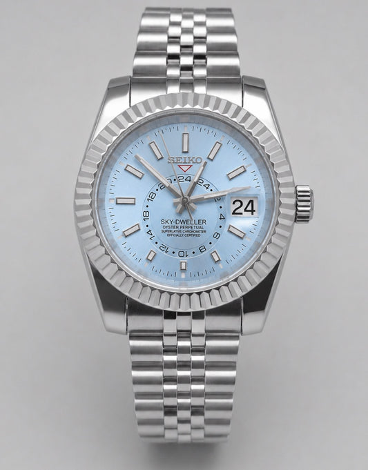 Seiko Sky-Dweller Mod ‘Steel/ Ice Blue Dial’ 40
