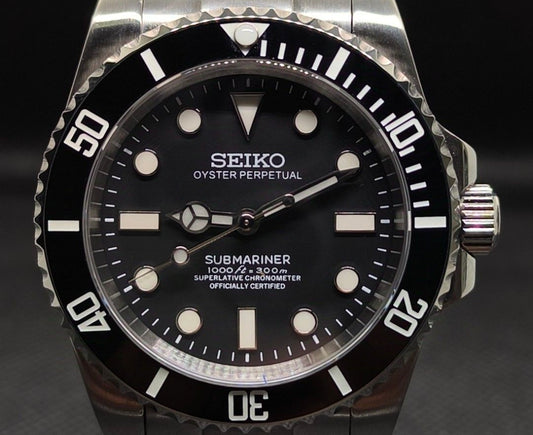 Seiko Submariner Mod ‘Black No-date’ 40
