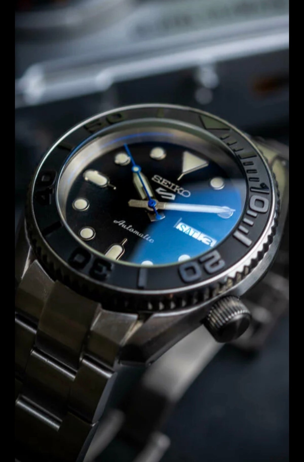 Seiko SKX Mod ‘Black dial/ Matte Black Bezel’ 41