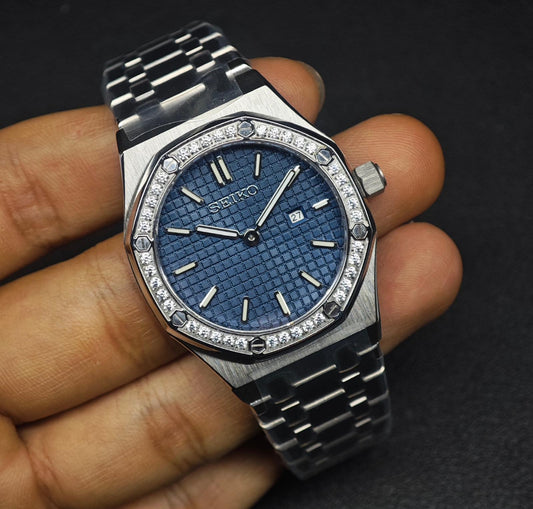 Ladies Seiko Royal Oak Mod ‘Blue Dial’ 33mm