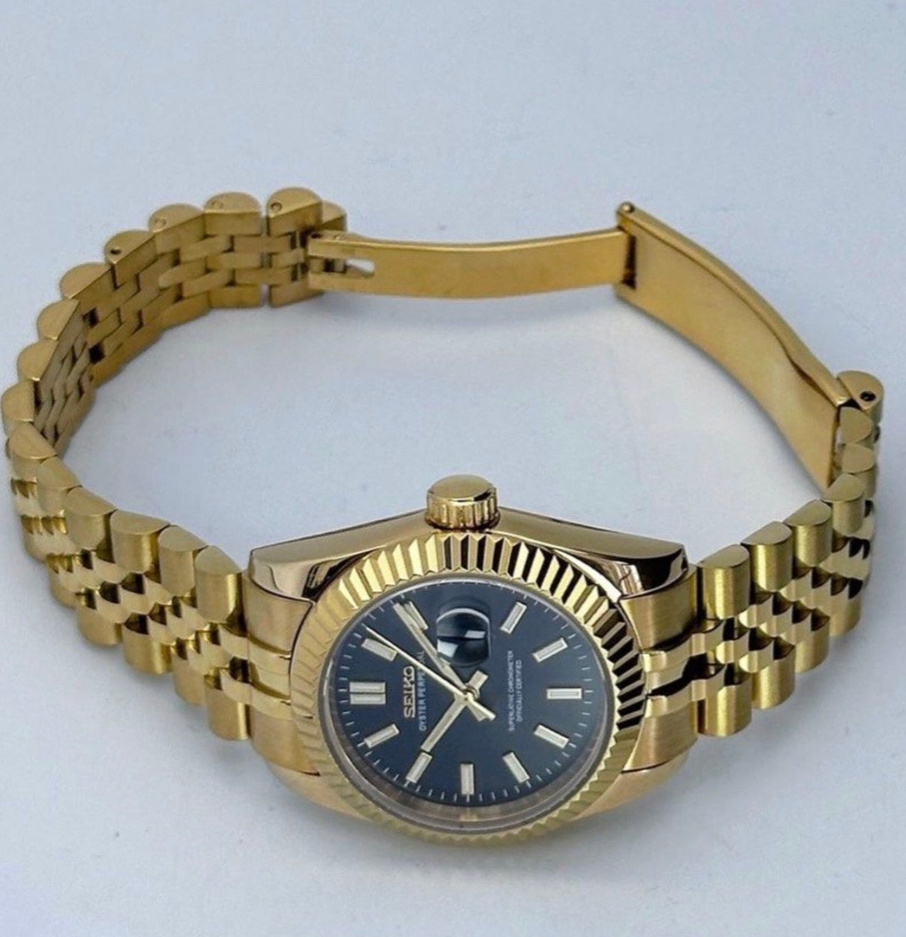 Seiko Datejust Mod ’Full Gold’ Black Dial 36/39mm