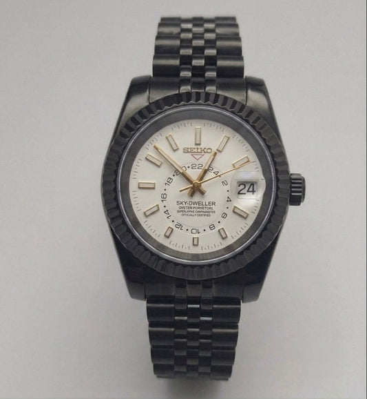 Seiko Sky-Dweller Mod ‘All Black/ White Dial’ 40