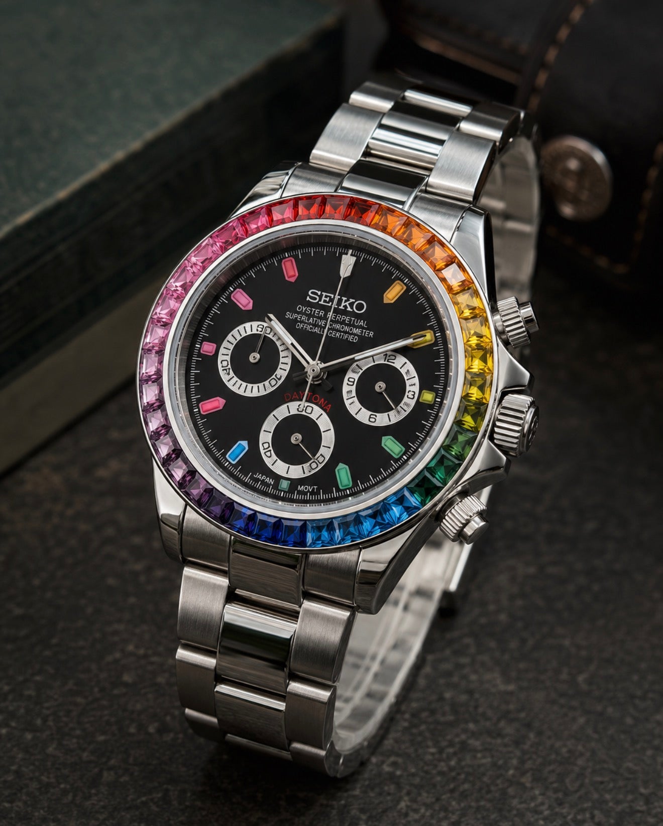 Seiko Daytona Mod Steel ‘Rainbow Bezel’ 40