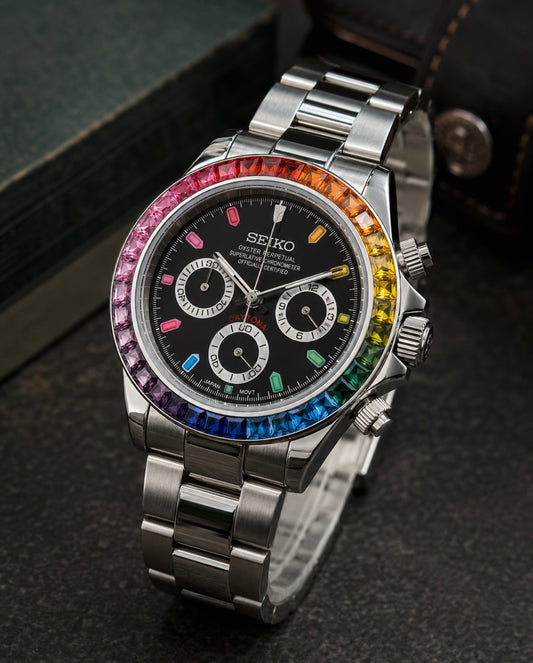 Seiko Daytona Mod Steel ‘Rainbow Bezel’ 40