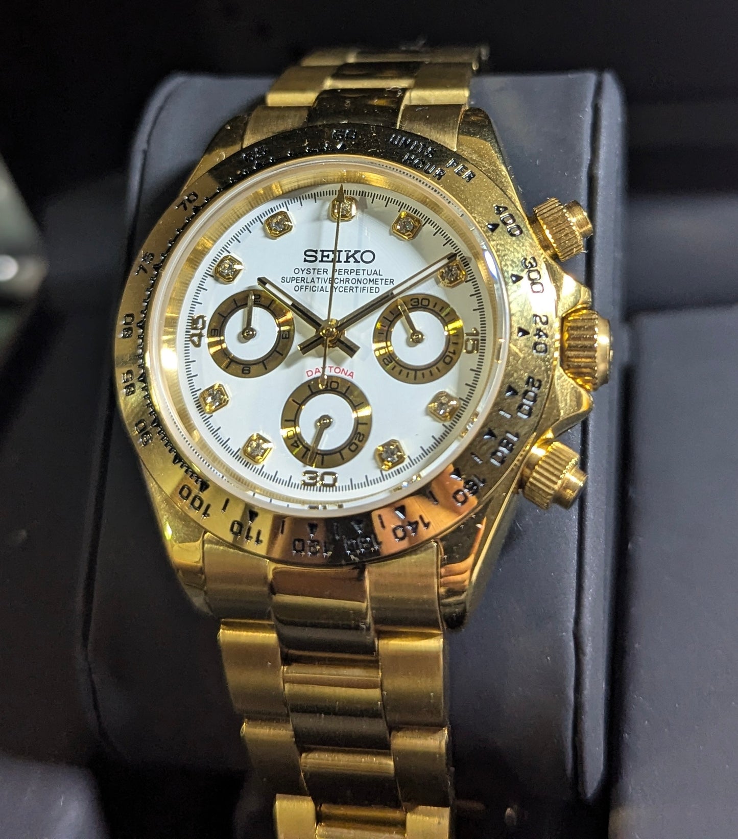 Seiko Daytona Mod ‘White Diamond Dial’ 40