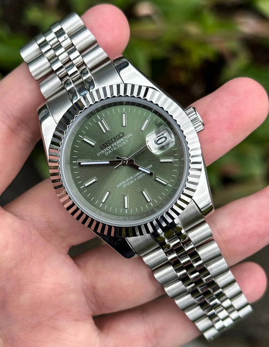 Seiko Datejust Olive Green Dial Mod 36/39
