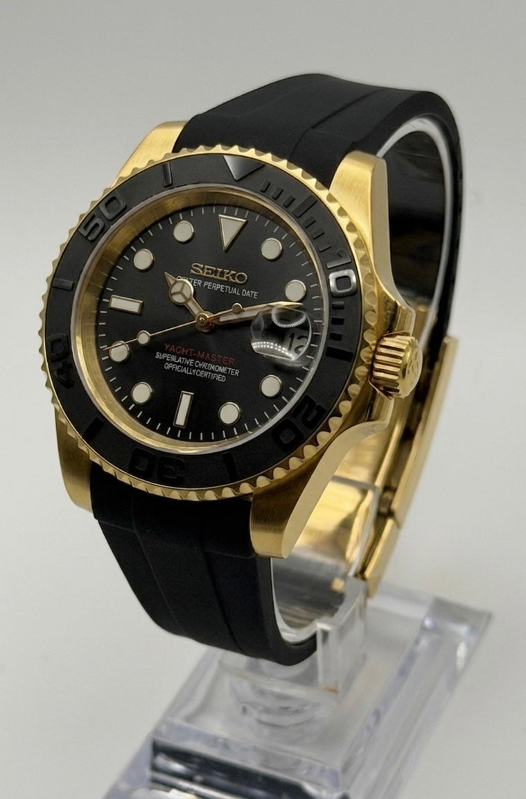 Seiko Yacht-Master Mod ‘Yellow Gold Black Dial’ 40