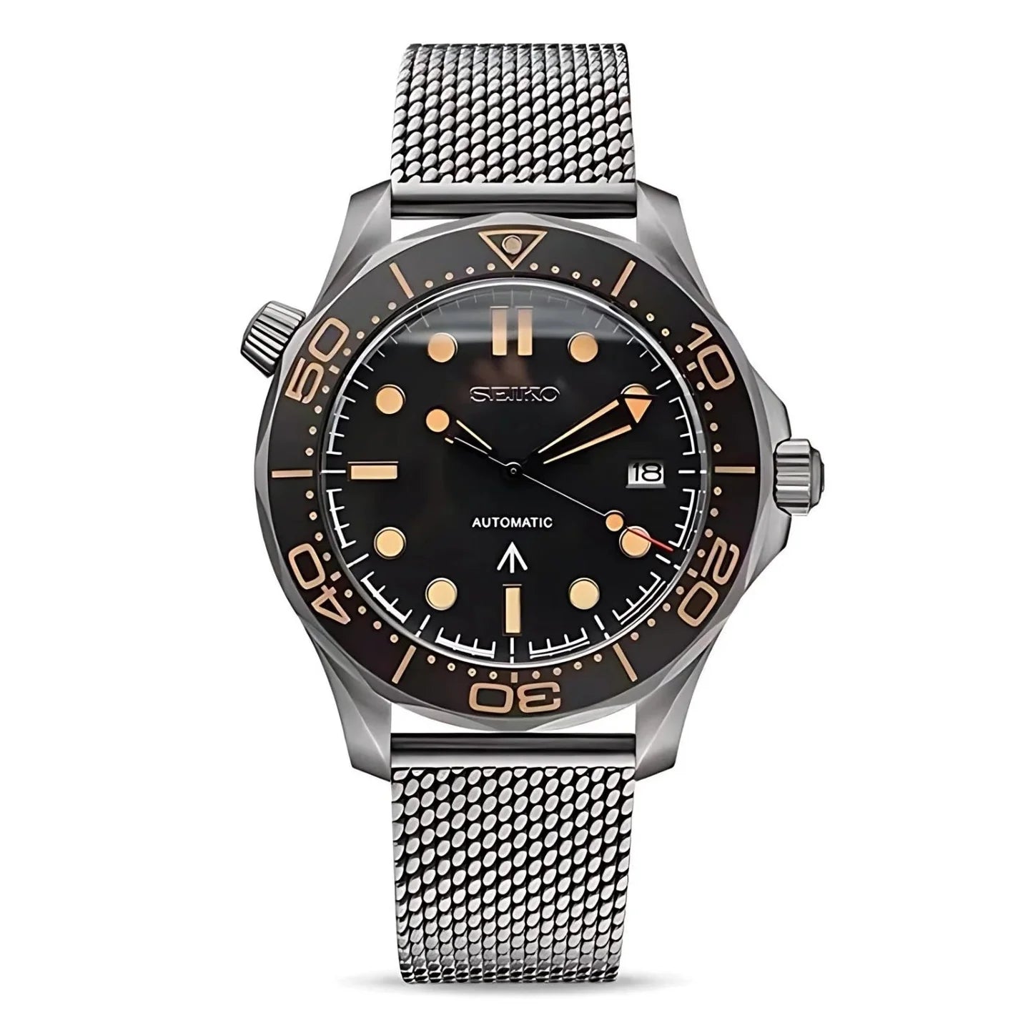 Seiko ‘Seamaster’ Mod James Bond Milanese Steel Strap 42