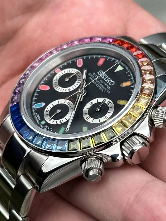 Seiko Daytona Mod Steel ‘Rainbow Bezel’ 40