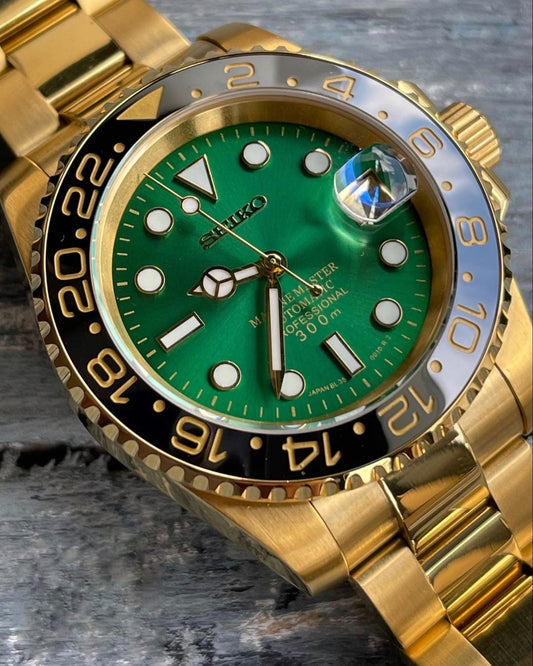 Seiko Marine Master Mod ‘Full Gold Green Dial’ 40