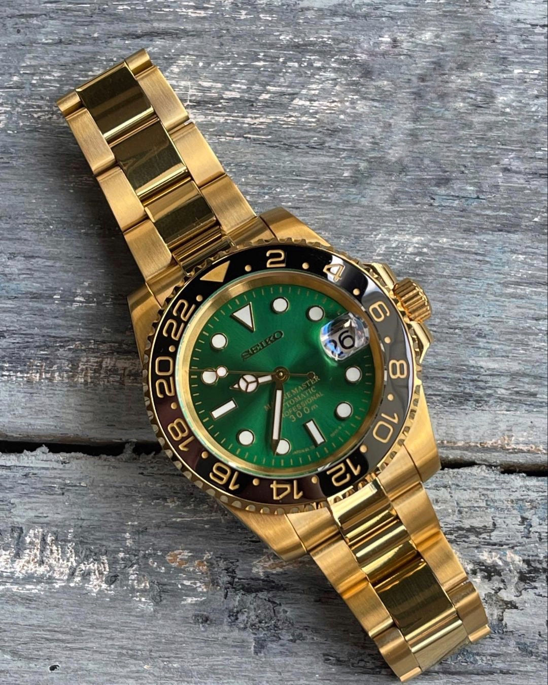 Seiko Marine Master Mod ‘Full Gold Green Dial’ 40