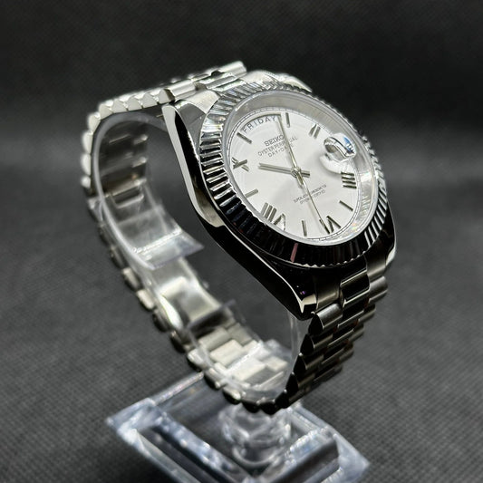 Seiko Day-date mod ‘White Roman Dial’