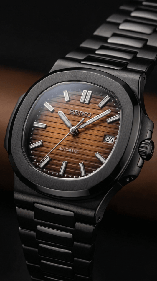 Seiko Nautilus Mod ‘Black PVD Chocolate Dial’ 40