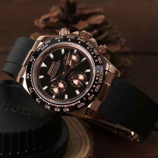 Seiko Daytona Rose Gold Oyster-flex 40