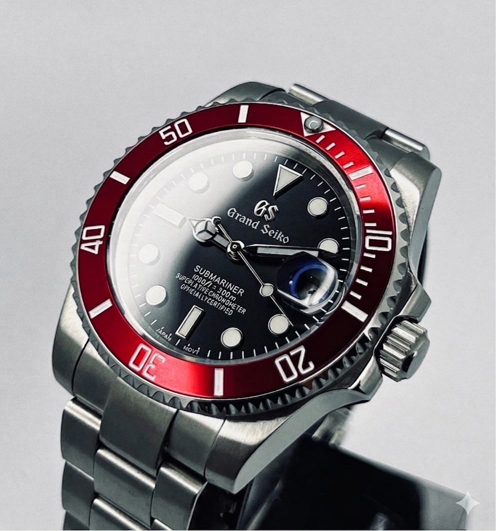GS Mod Submariner ‘Ruby Red Bezel’ 40