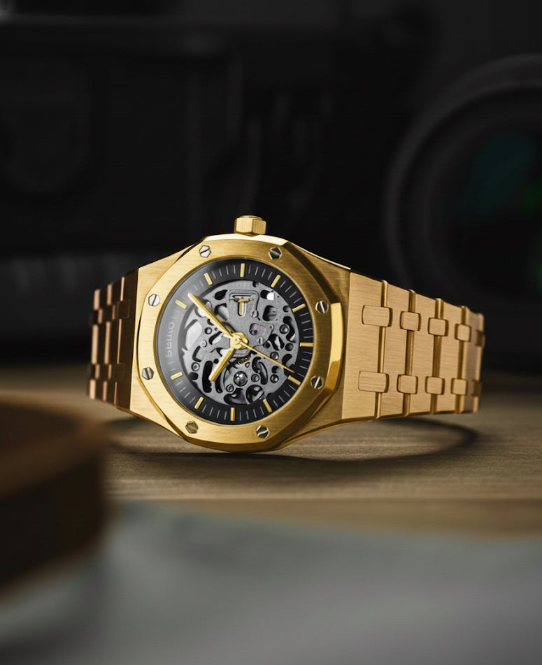 Seiko Royal Oak Mod ‘Gold Skeleton’ 41 (NH72)