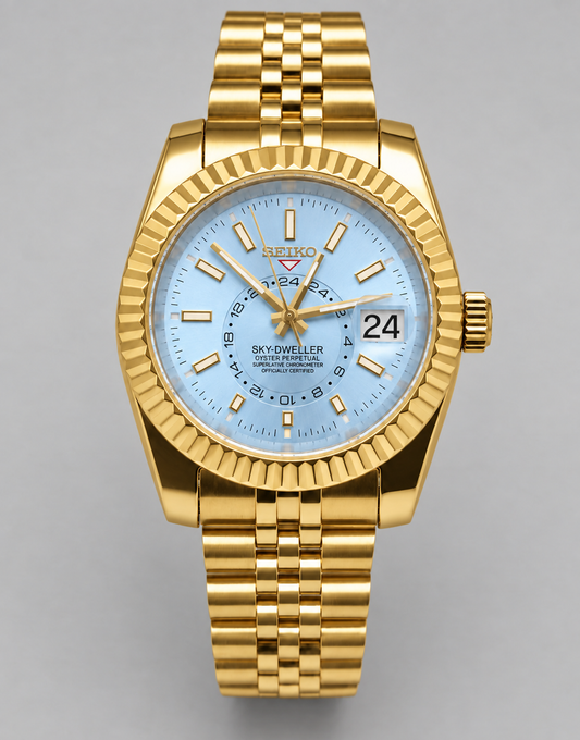 Seiko Sky-Dweller Mod ‘Gold/Ice Blue Dial’ 40