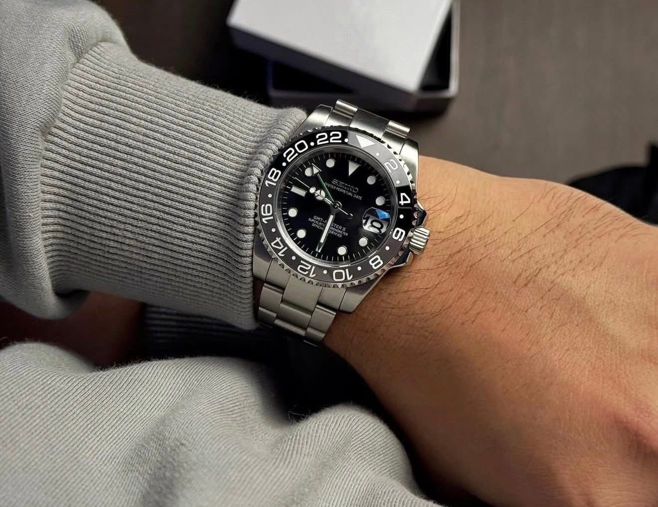 Seiko GMT- Master II Mod ‘Bruce Wayne’ 40 (Oyster Bracelet)