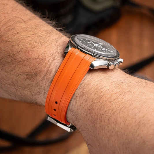Orange Rubber Strap -Speedmaster & Seamaster mod