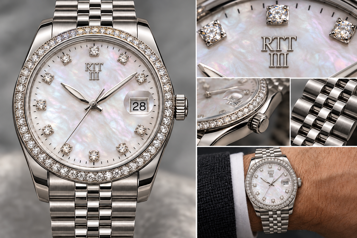 Custom Logo Datejust MOP /Moissanite
