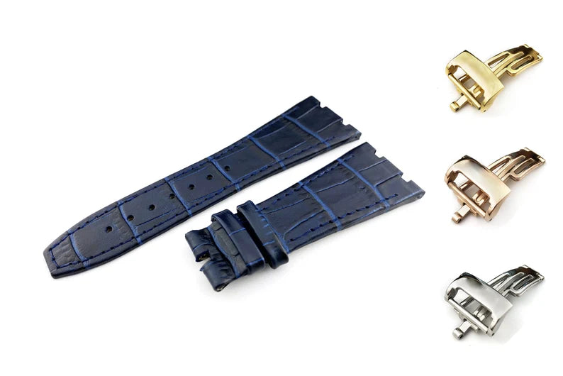 Blue Alligator/ Leather Strap - Royal Oak Mod 41