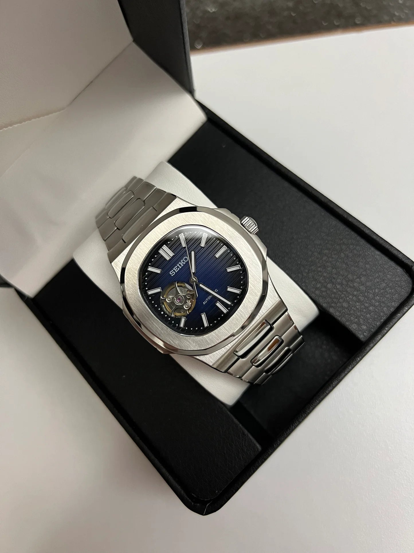 Seiko Nautilus Mod ‘Open Heart Blue Dial’ 40