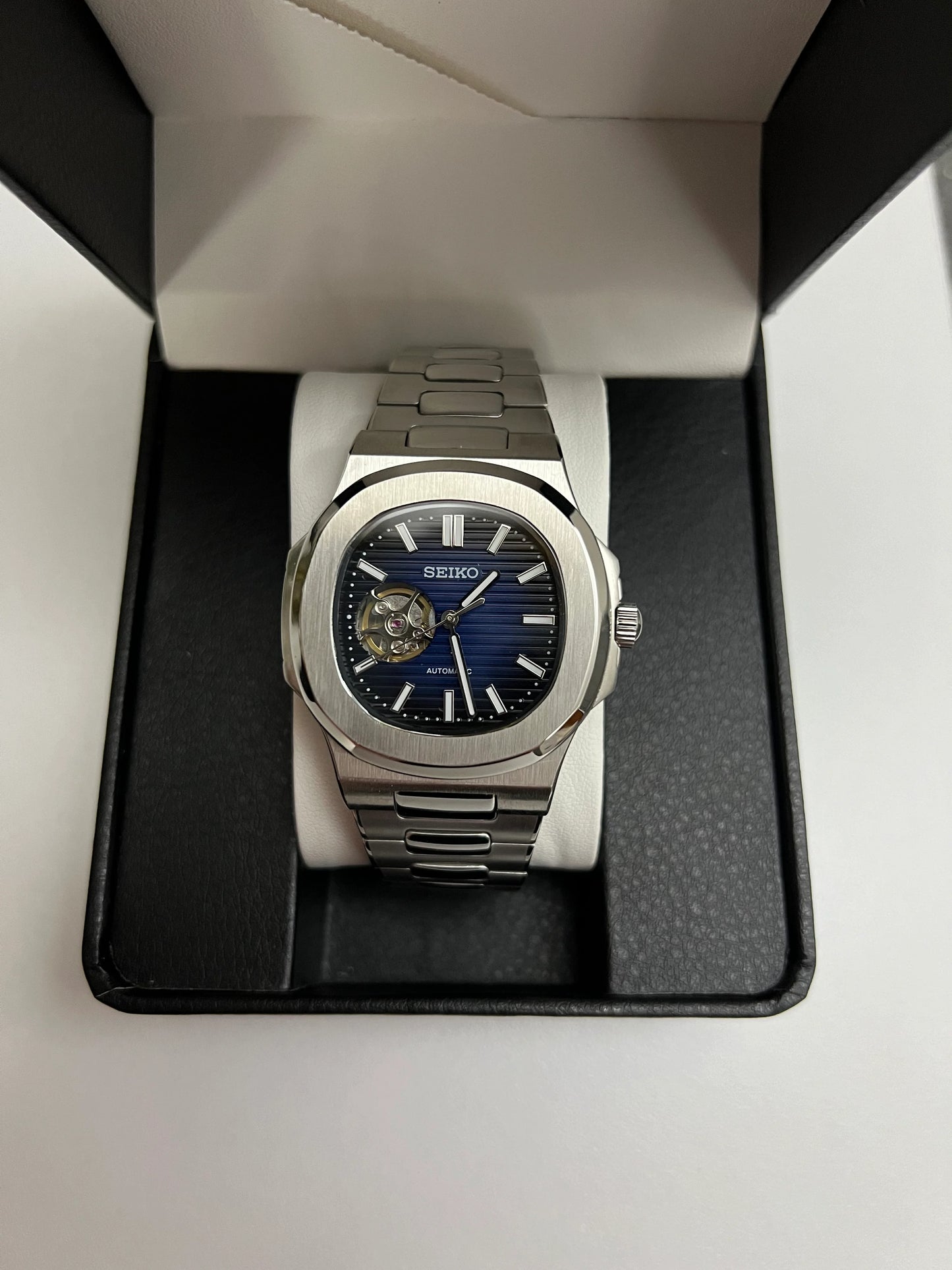 Seiko Nautilus Mod ‘Open Heart Blue Dial’ 40