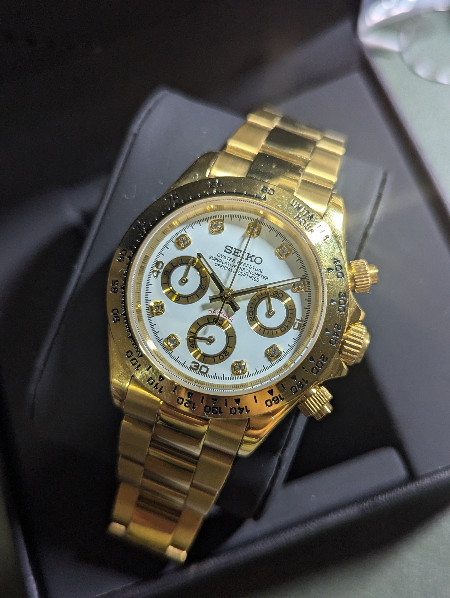 Seiko Daytona Mod ‘White Diamond Dial’ 40