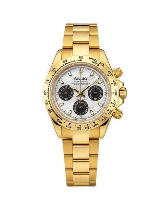 Seiko Daytona Mod ‘Full Gold Meteorite Dial’ 40