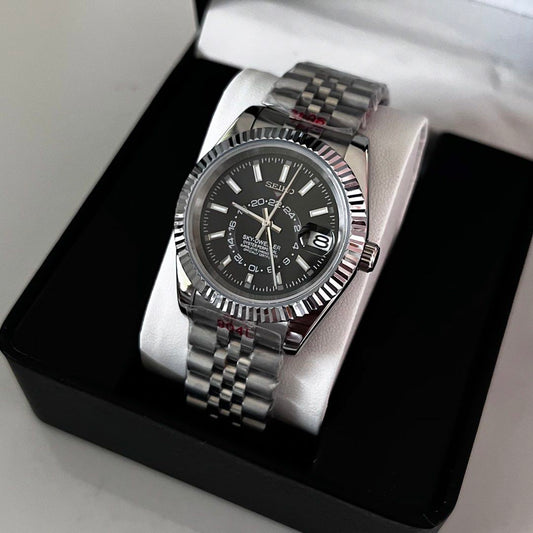 Seiko Sky-Dweller Mod ‘Steel Black Dial’ 40