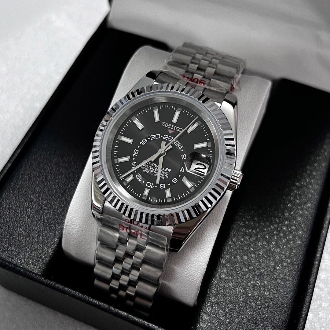 Seiko Sky-Dweller Mod ‘Steel Black Dial’ 40