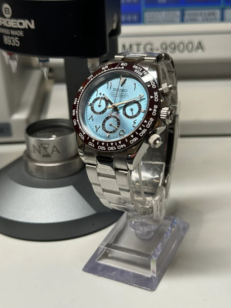 Seiko Mod Daytona ‘Platinum Blue Arabic Dial’ 40