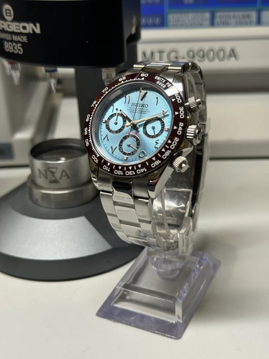 Seiko Mod Daytona ‘Platinum Blue Arabic Dial’ 40