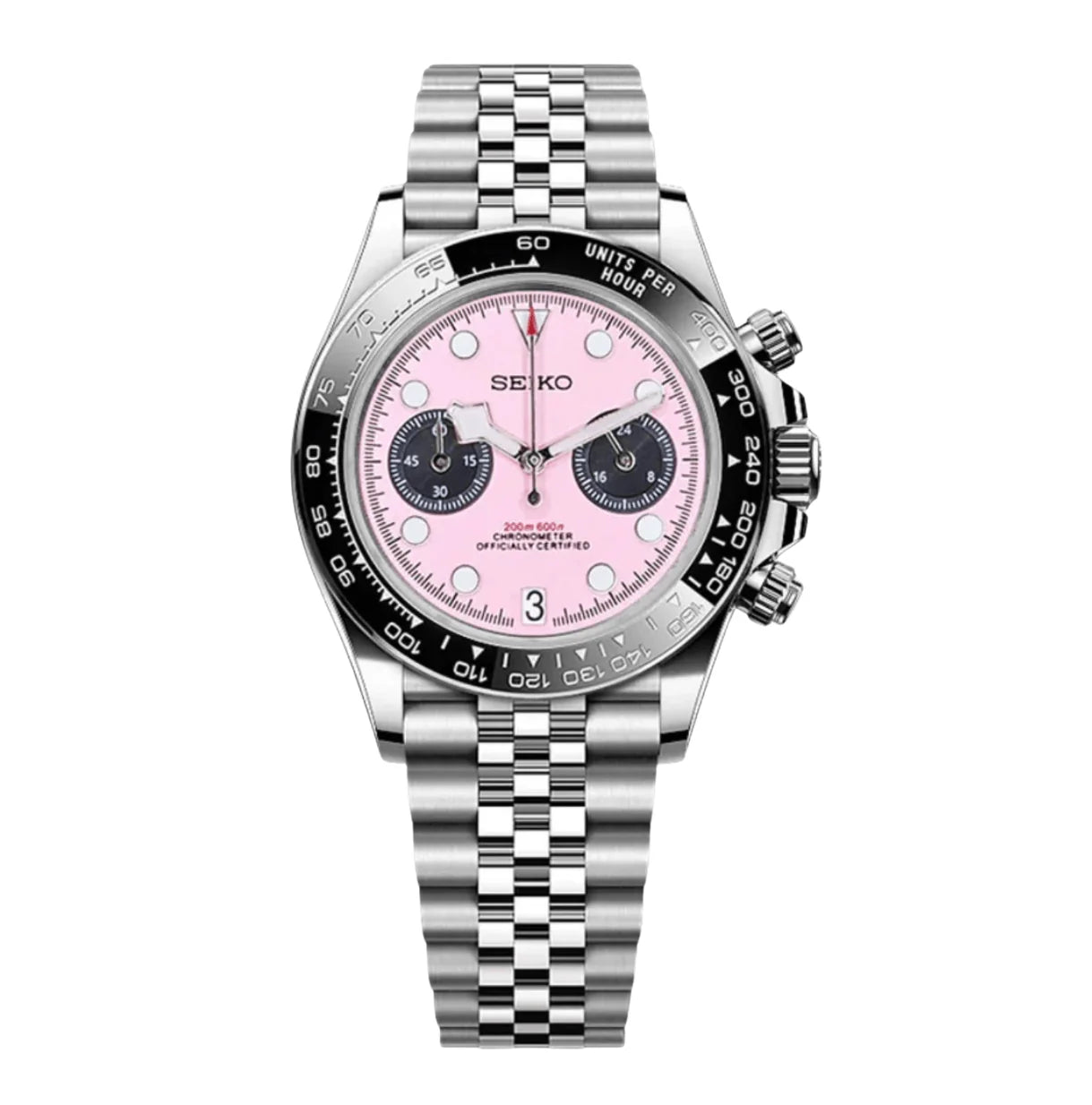 Seiko Black Bay Chronograph Mod ‘Pink Flamingo Dial’ 40