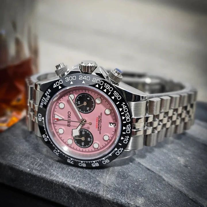 Seiko Black Bay Chronograph Mod ‘Pink Flamingo Dial’ 40