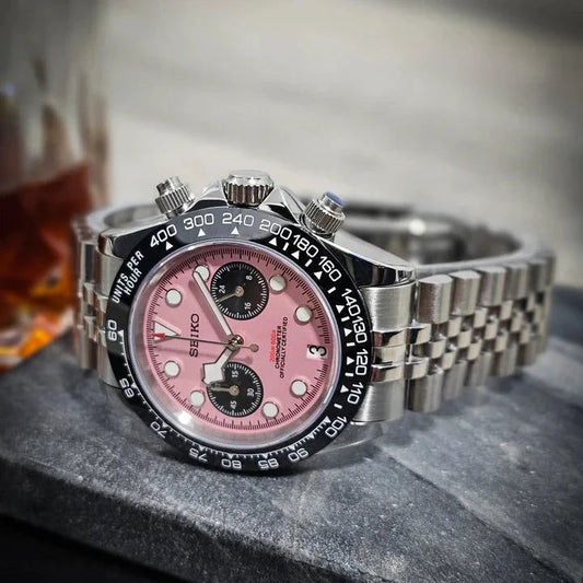 Seiko Black Bay Chronograph Mod ‘Pink Flamingo Dial’ 40