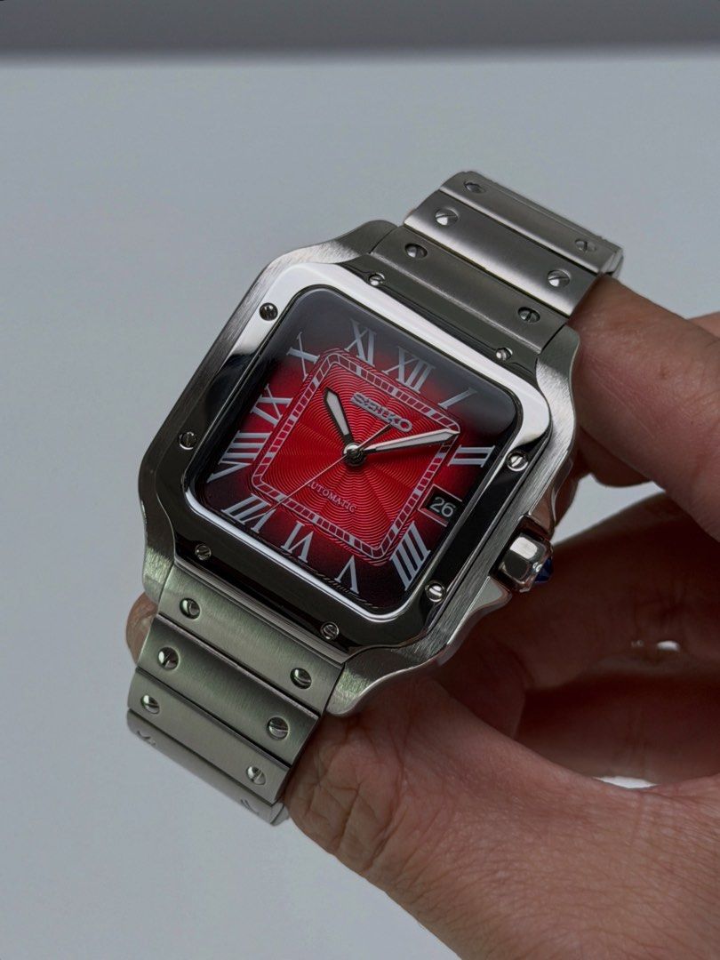 Seiko Santos Mod ‘Red dial Special Editon’ + Red leather strap