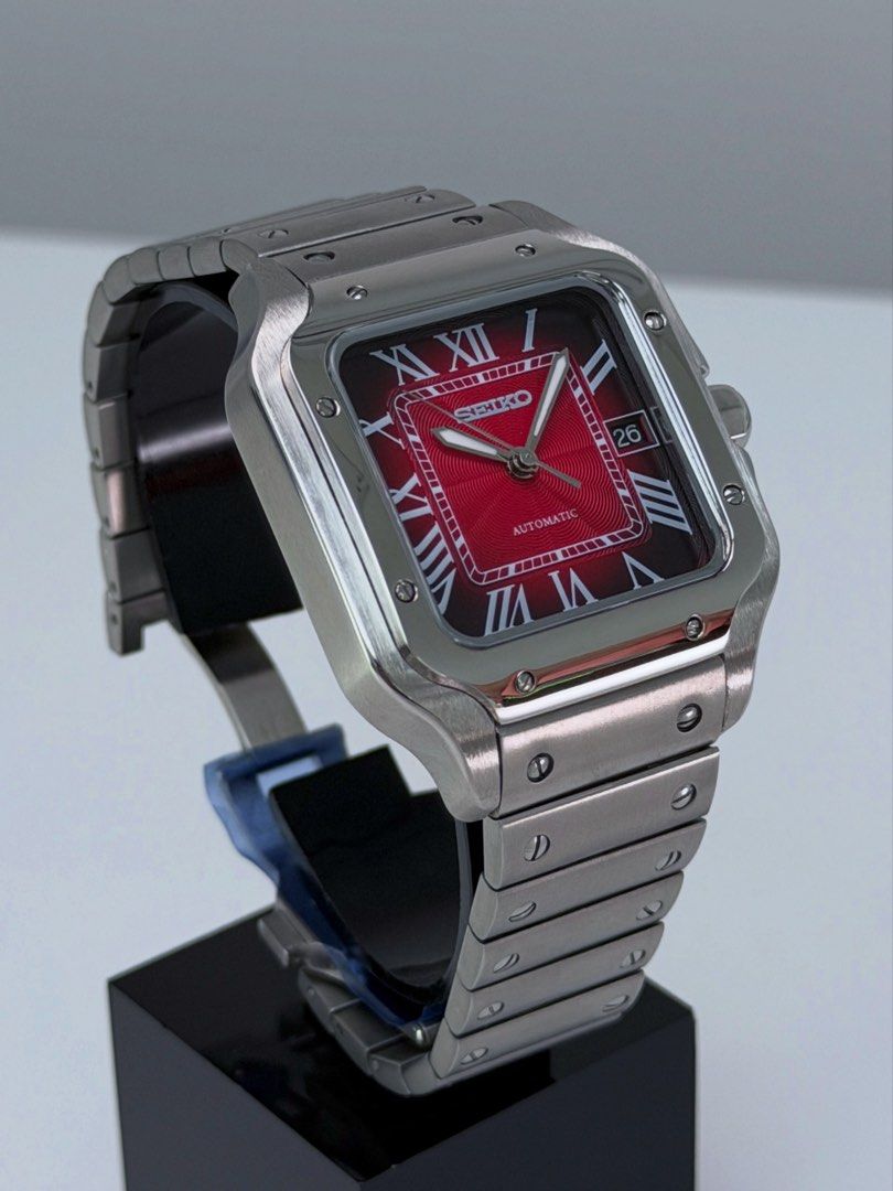 Seiko Santos Mod ‘Red dial Special Editon’ + Red leather strap