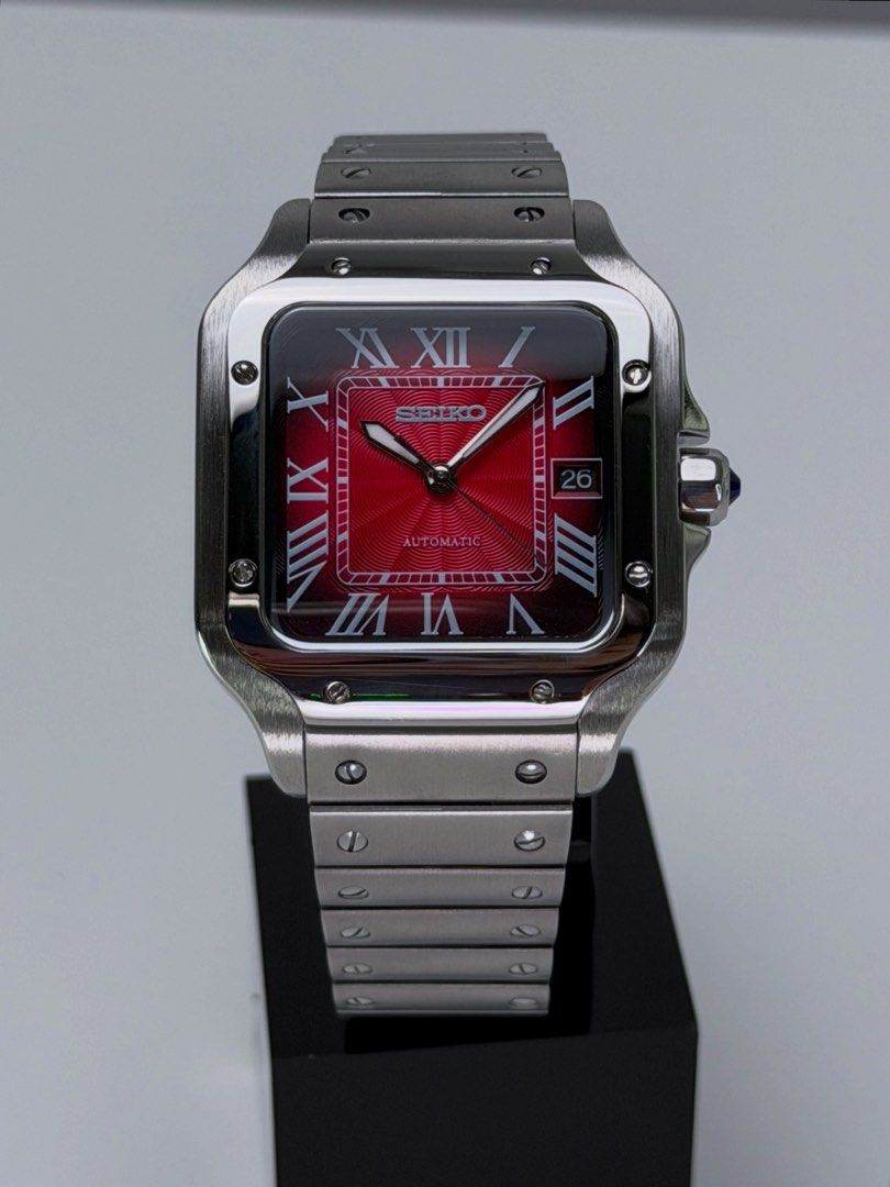 Seiko Santos Mod ‘Red dial Special Editon’ + Red leather strap