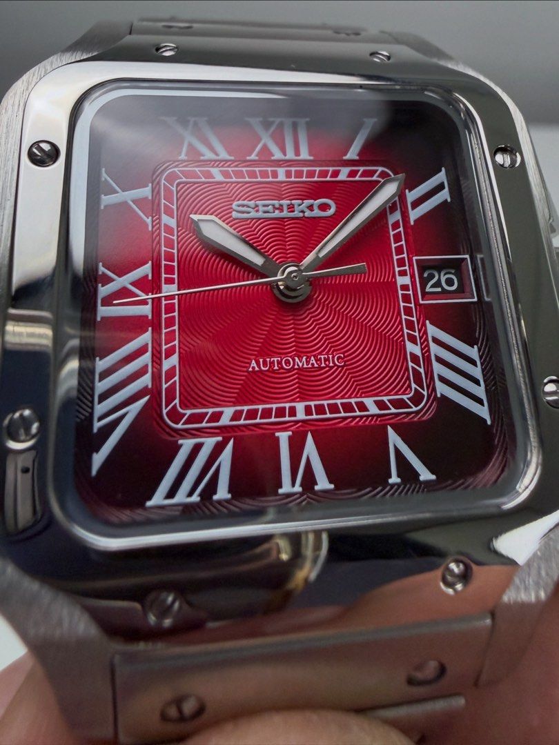 Seiko Santos Mod ‘Red dial Special Editon’ + Red leather strap